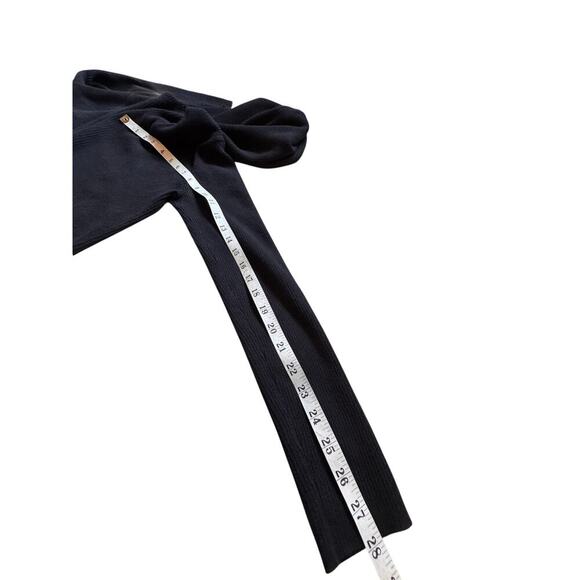 Brandy Melville Black Knit Cropped Zip Up Hoodie Women’s One Size - Picture 9 of 11